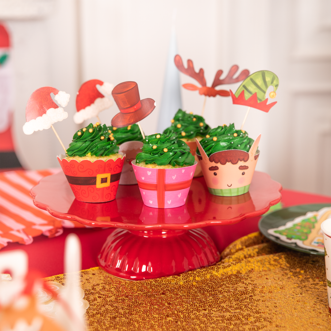 Papilotki do muffinek z toperami Boże Narodzenie  12szt. zestaw