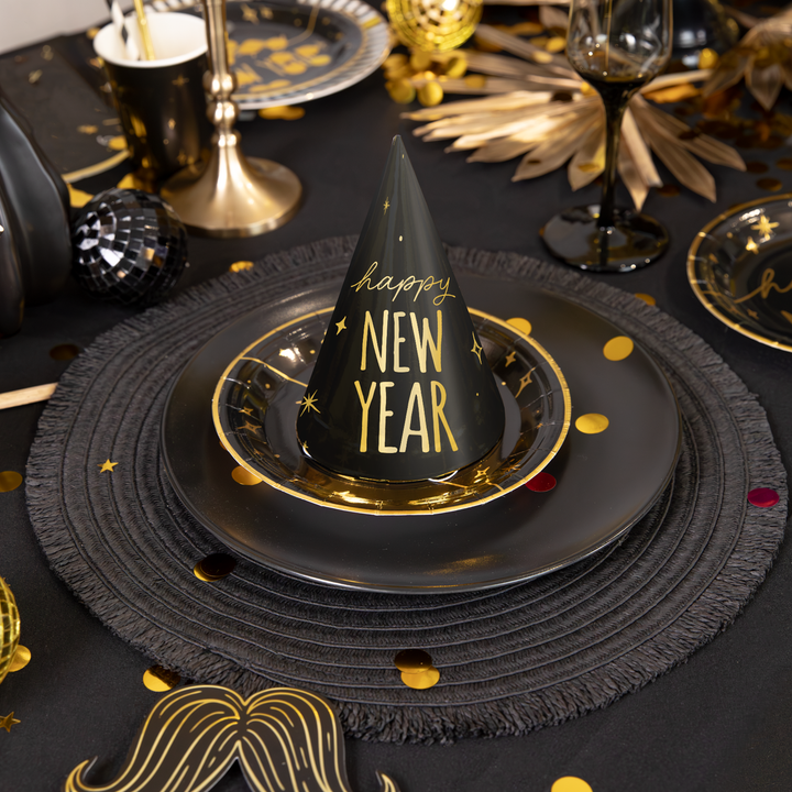 Czapeczki imprezowe Happy New Year zestaw  6szt.