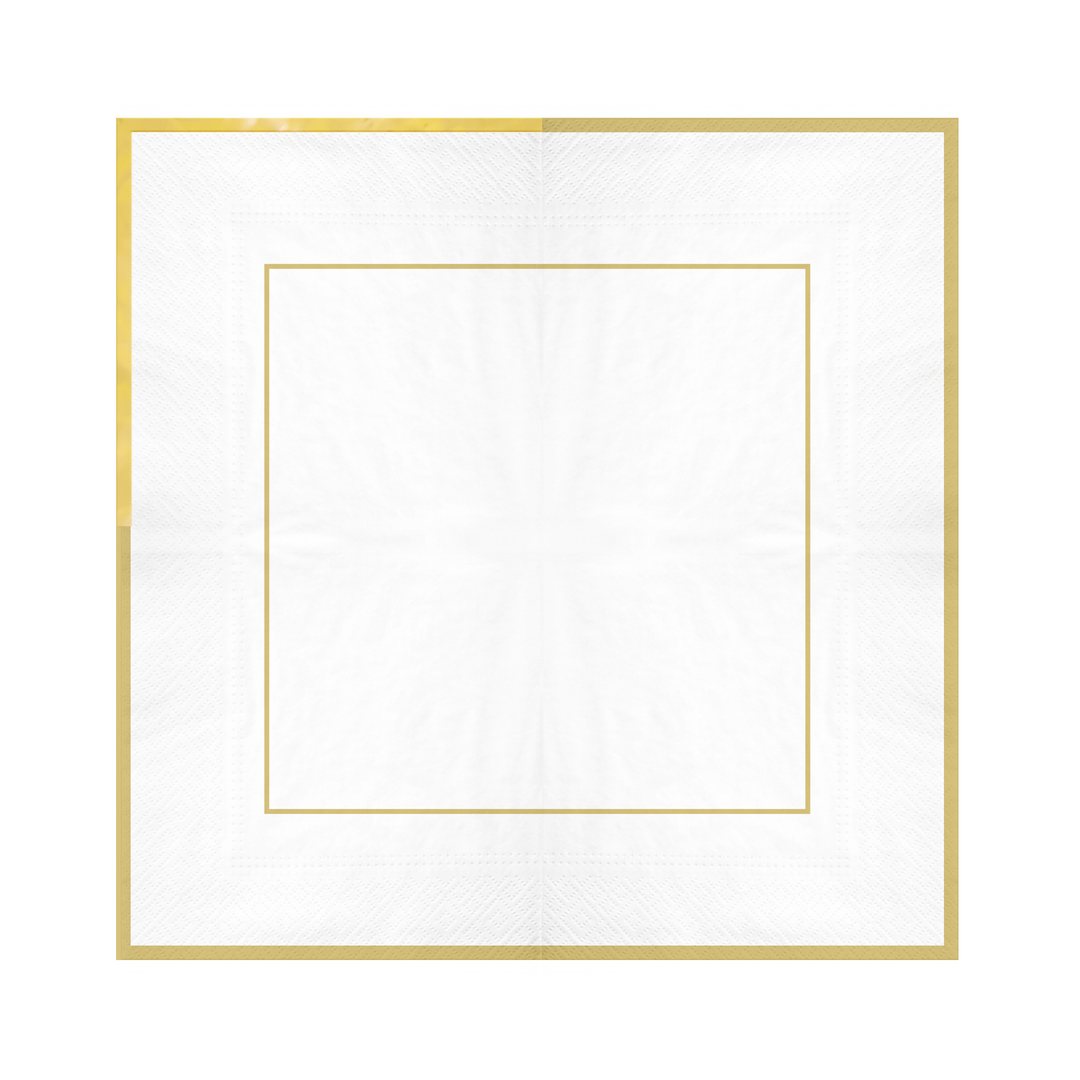 Serwetki białe Elegant Gold 10szt.