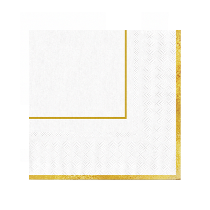 Serwetki białe Elegant Gold 10szt.