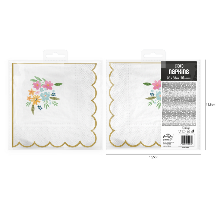 Servietten „Feldblumen“, 10 Stück