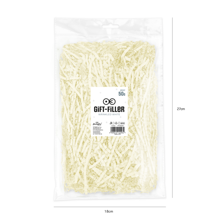 Wypełnienie do prezentów karbowane - ecru 50g