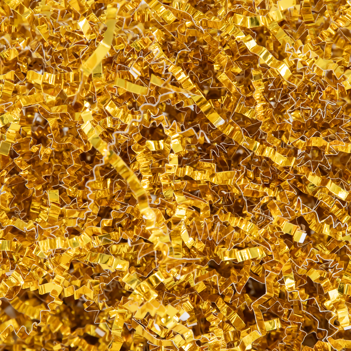 Wypełnienie do prezentów karbowane metalik - złoty 50g