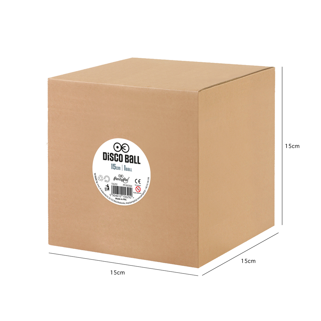 Kula Disco lustrzana srebrna 15cm 1szt.