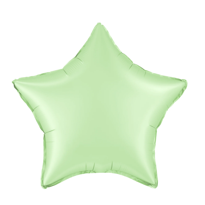 Folienballon „Stern“, pistazienfarben, matt, 18 Zoll