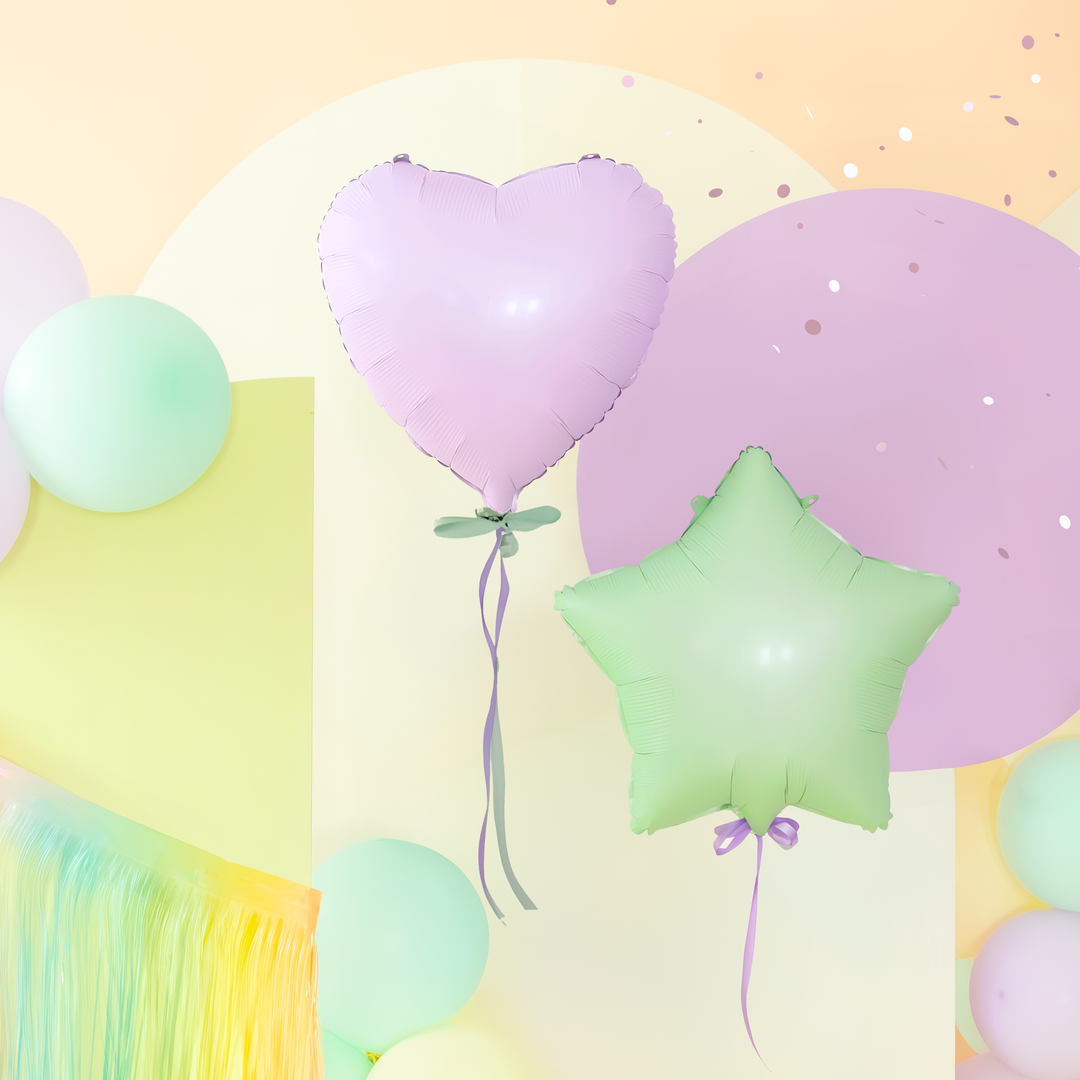 Balon foliowy Serce matowy liliowy 18cali