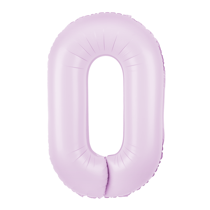 Balon foliowy cyfra 0 liliowy matowy 100cm