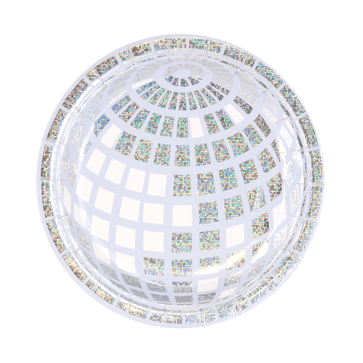 Talerzyki papierowe Silver Disco 7cali 6szt.