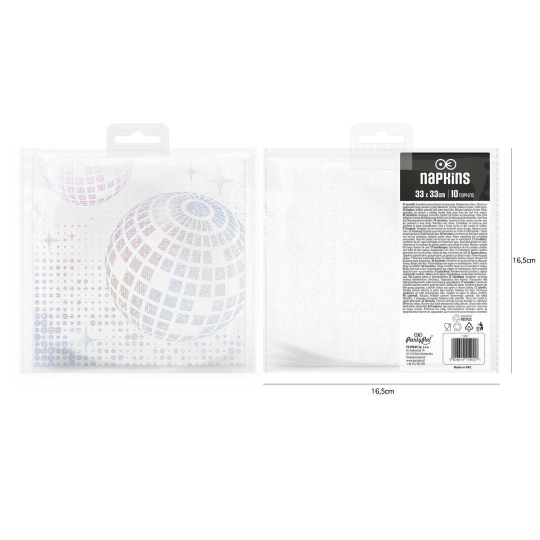 Serwetki Silver Disco 10szt.