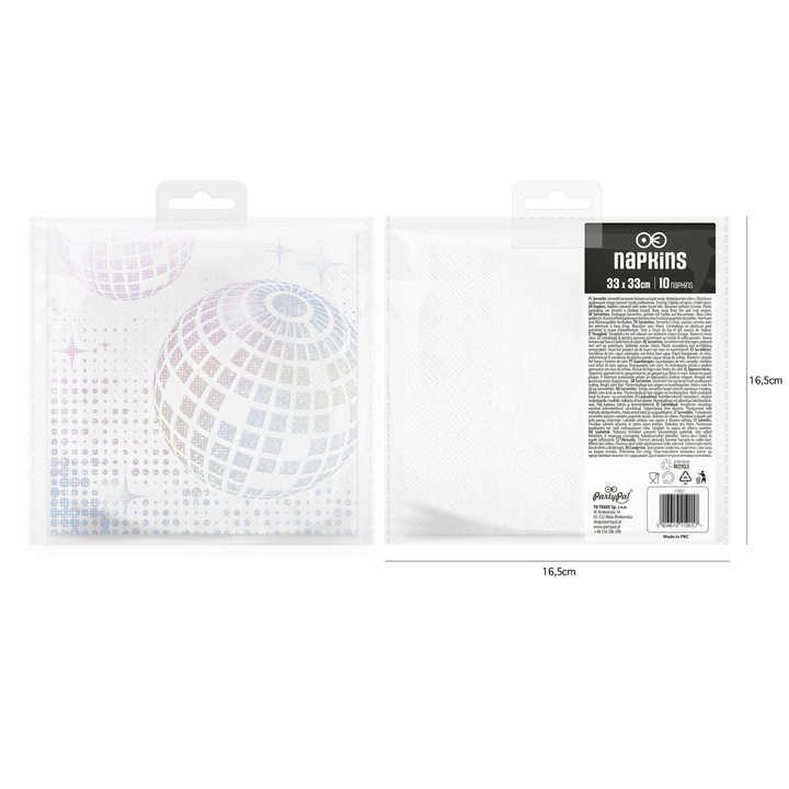 Serwetki Silver Disco 10szt.