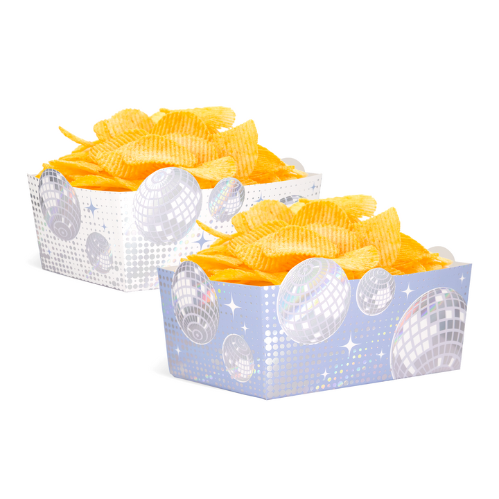 Pudełko na chipsy Silver Disco 15x10cm 3szt.
