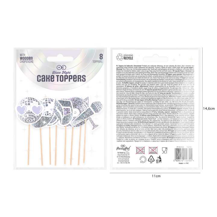 Toppery Silver Disco 8szt. zestaw