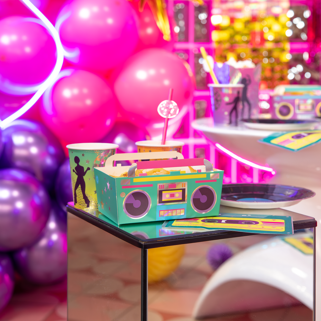 Pudełko na chipsy Retro Disco 15x10cm 3szt. zestaw