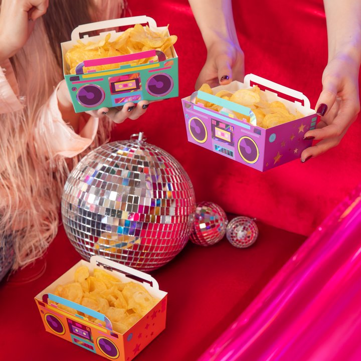 Pudełko na chipsy Retro Disco 15x10cm 3szt. zestaw