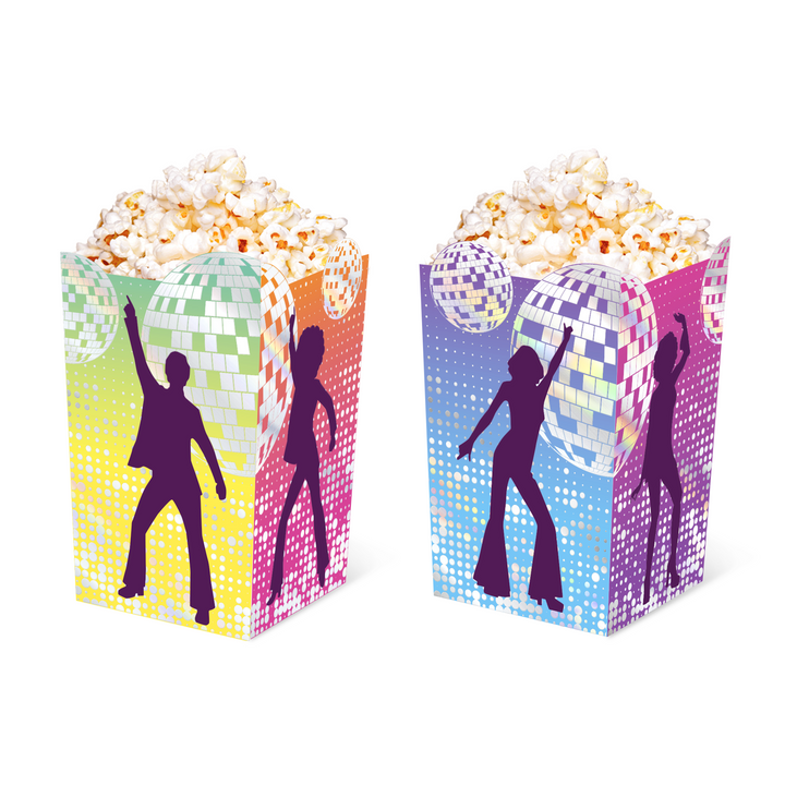 Pudełko na popcorn Retro Disco 8,5x13,5cm 6szt.