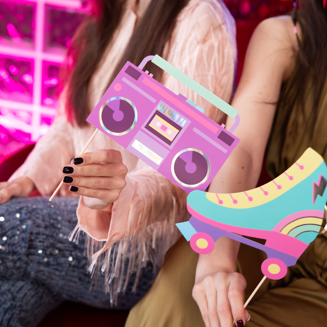 Rekwizyty do zdjęć retro disco 18 szt.