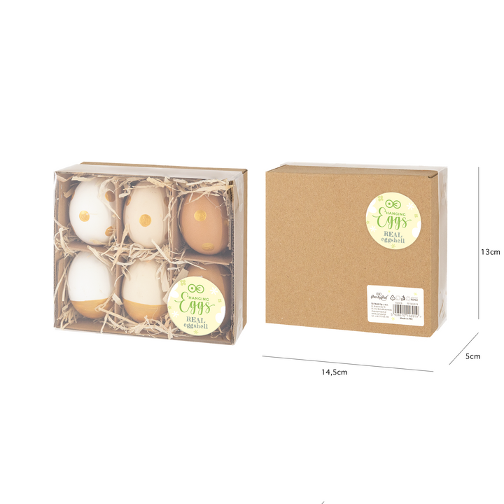 Dekoracje Wielkanocne Naturalne Wydmuszki  naturalny mix- 6 szt.