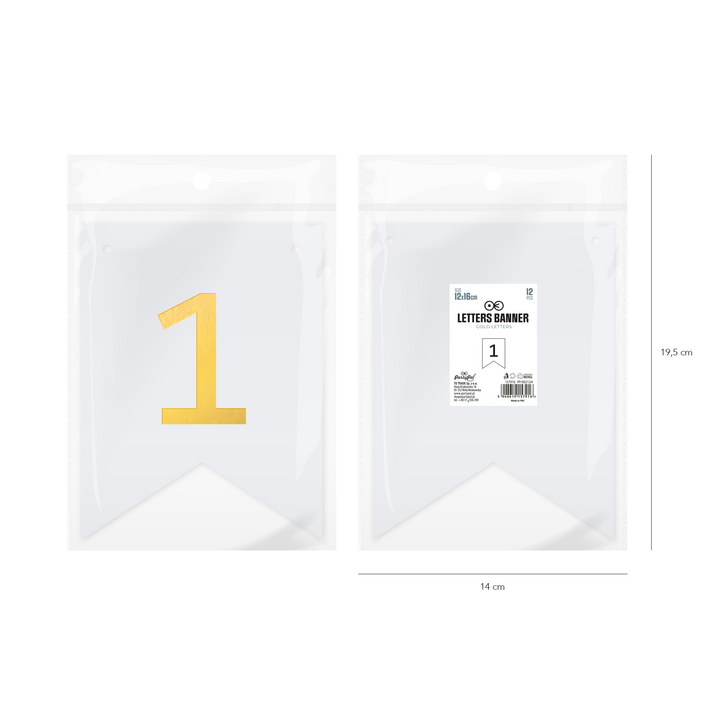 Baner DIY 16 cm - cyfra 1