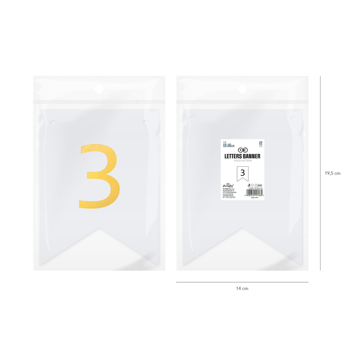 Baner DIY 16 cm - cyfra 3