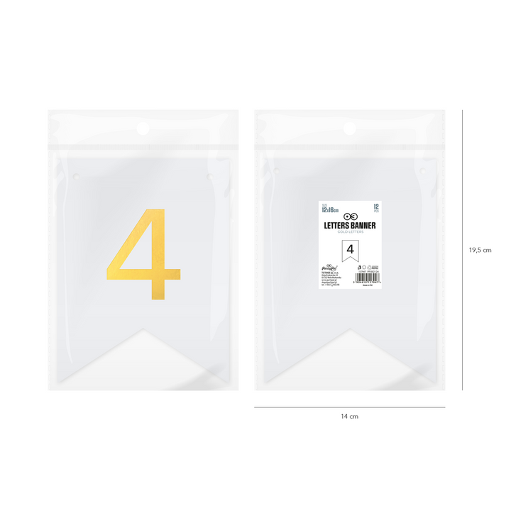 Baner DIY 16 cm - cyfra 4