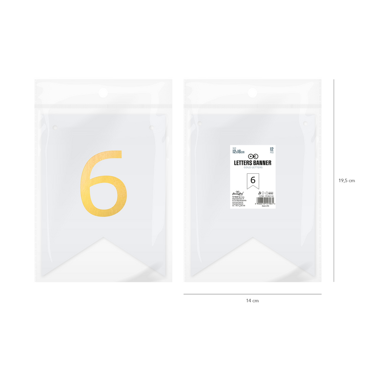 Baner DIY 16 cm - cyfra 6