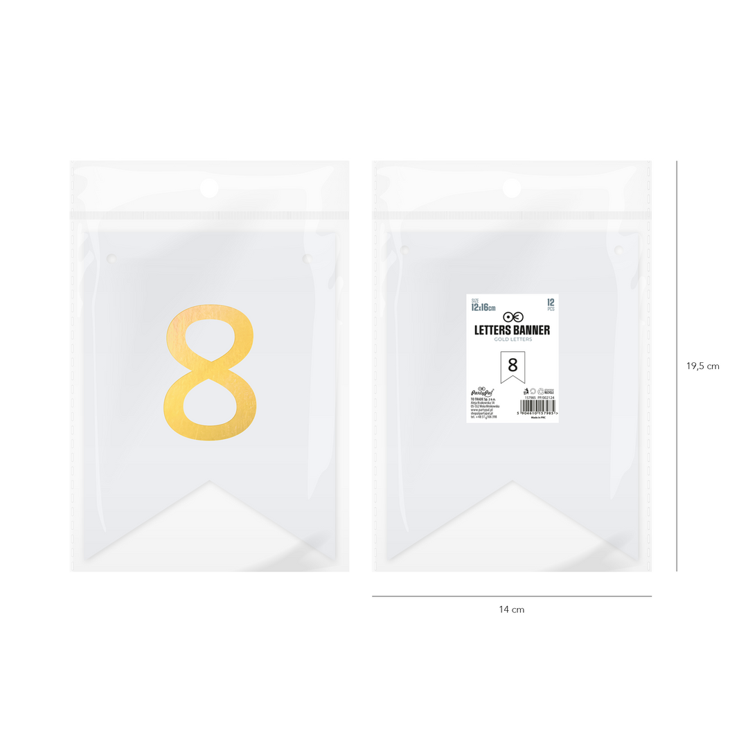 Baner DIY 16 cm - cyfra 8