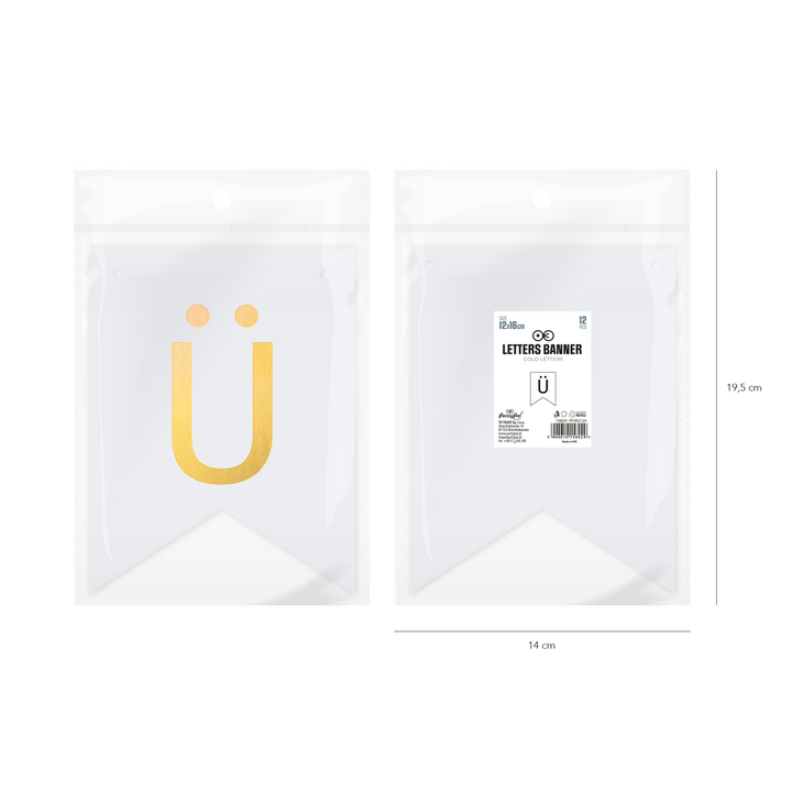 Baner DIY 16 cm - literka Ü