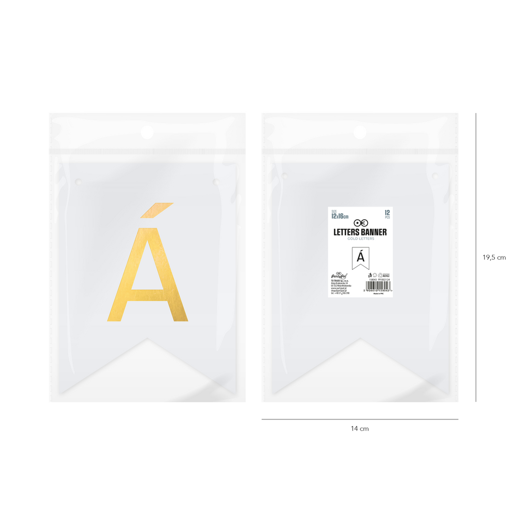 Baner DIY 16 cm - literka Á