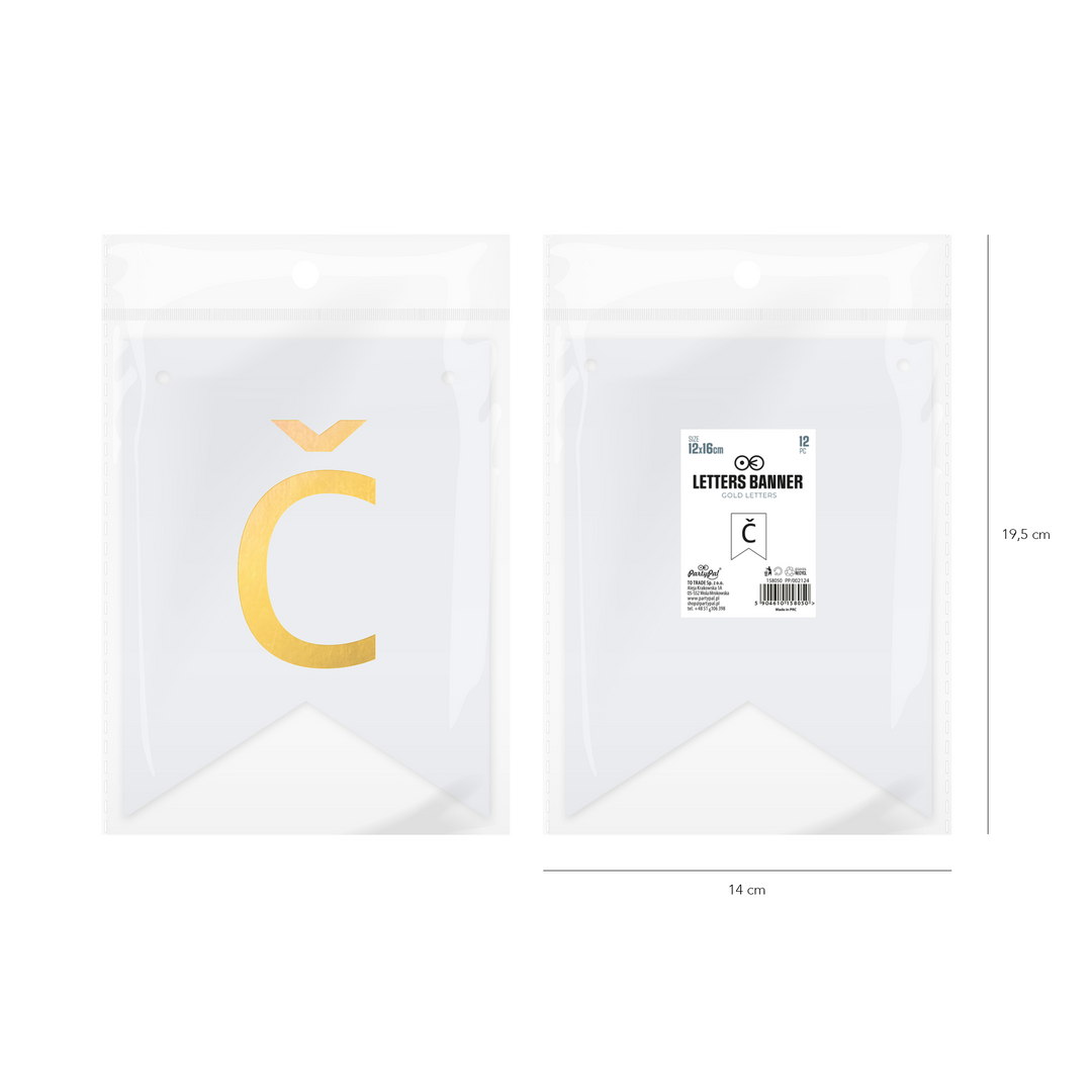Baner DIY 16 cm - literka Č
