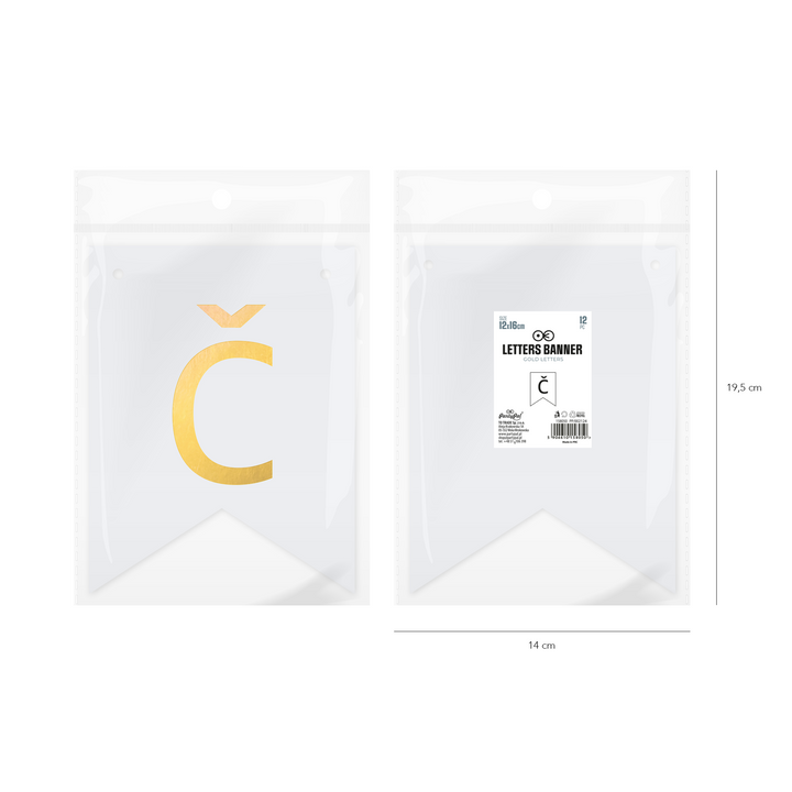 Baner DIY 16 cm - literka Č