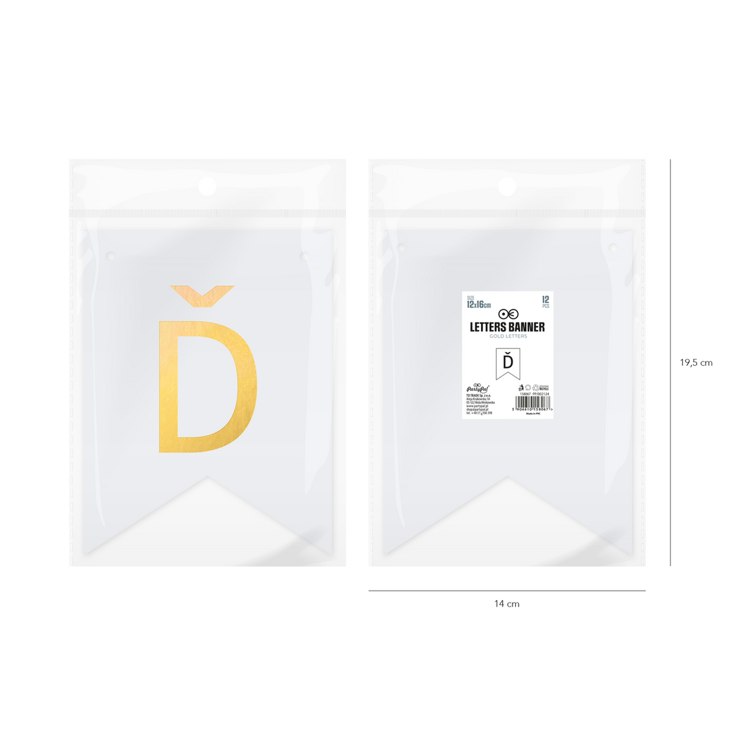 Baner DIY 16 cm - literka Ď