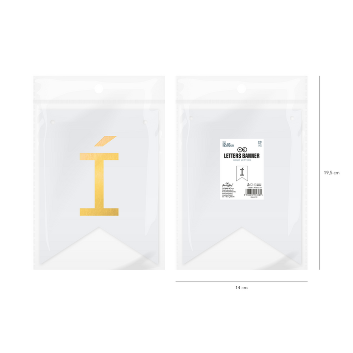 Baner DIY 16 cm - literka Í
