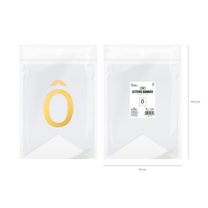 Baner DIY 16 cm - literka Ô
