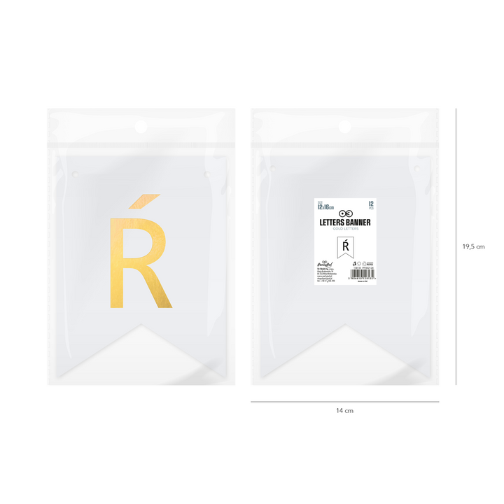 Baner DIY 16 cm - literka Ŕ