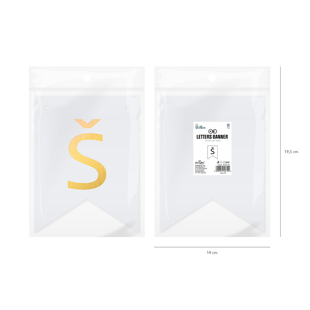 Baner DIY 16 cm - literka Š