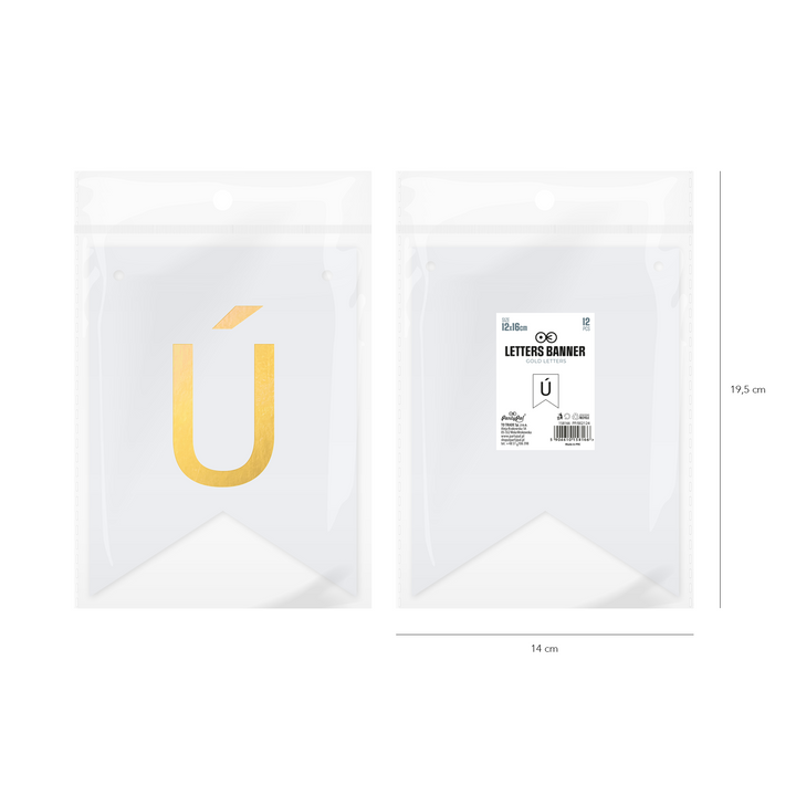 Baner DIY 16 cm - literka Ú