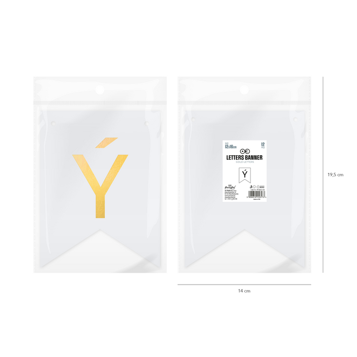Baner DIY 16 cm - literka Ý