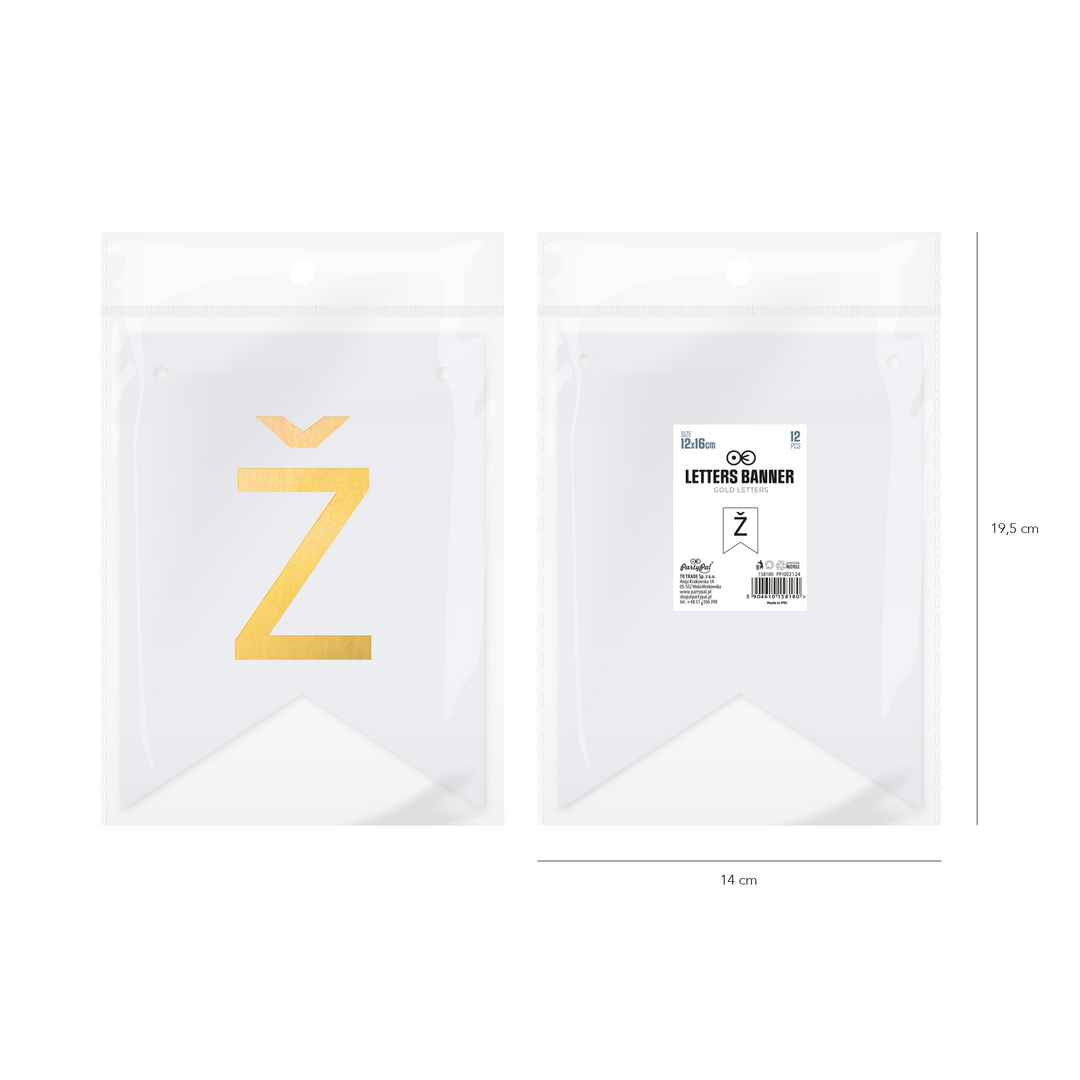 Baner DIY 16 cm - literka Ž
