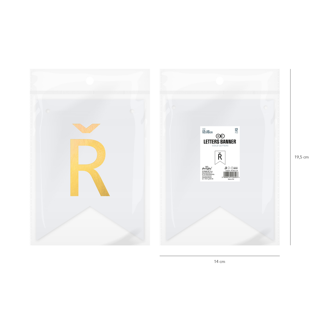 Baner DIY 16 cm - literka Ř