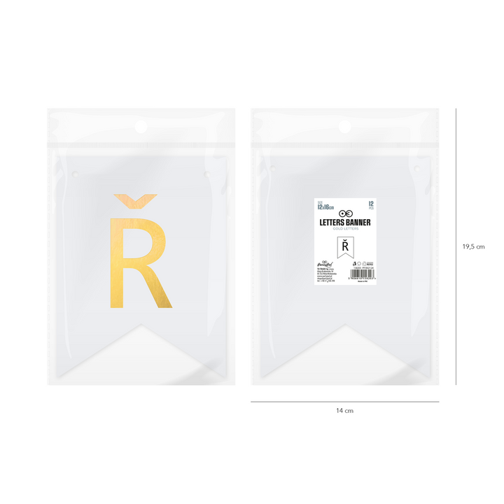 Baner DIY 16 cm - literka Ř