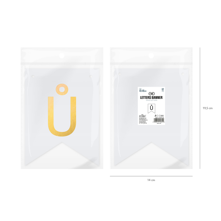 Baner DIY 16 cm - literka Ů