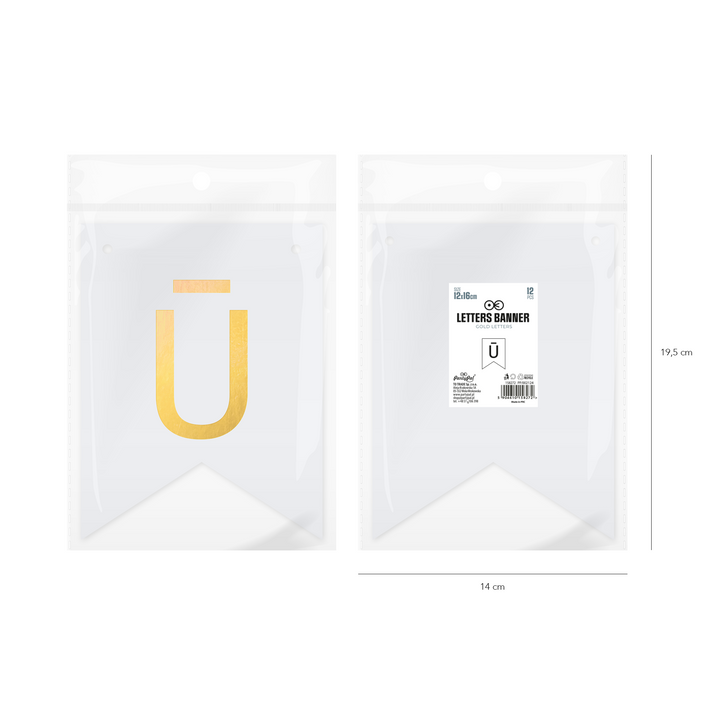 Baner DIY 16 cm - literka Ū