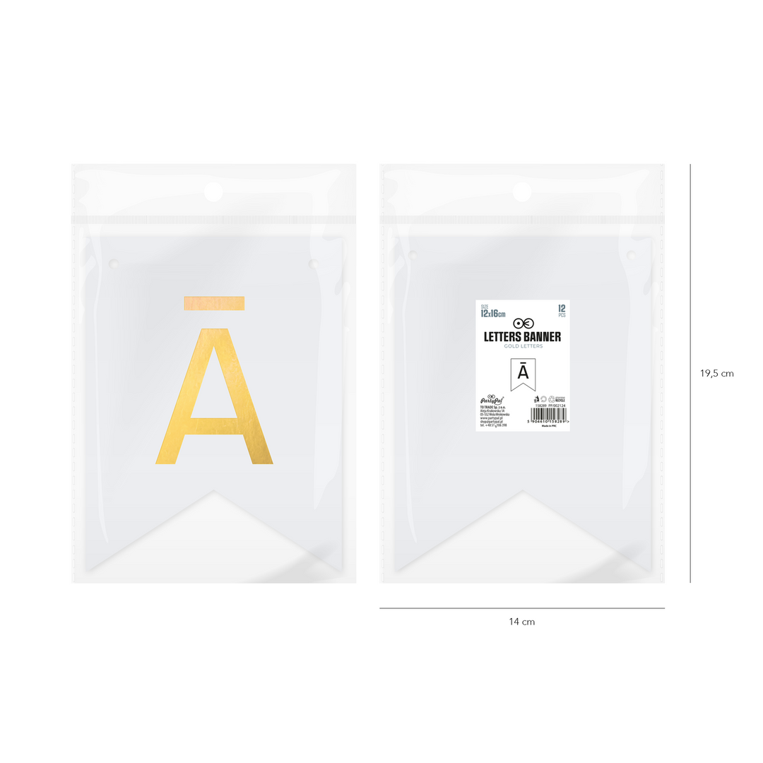 Baner DIY 16 cm - literka Ā
