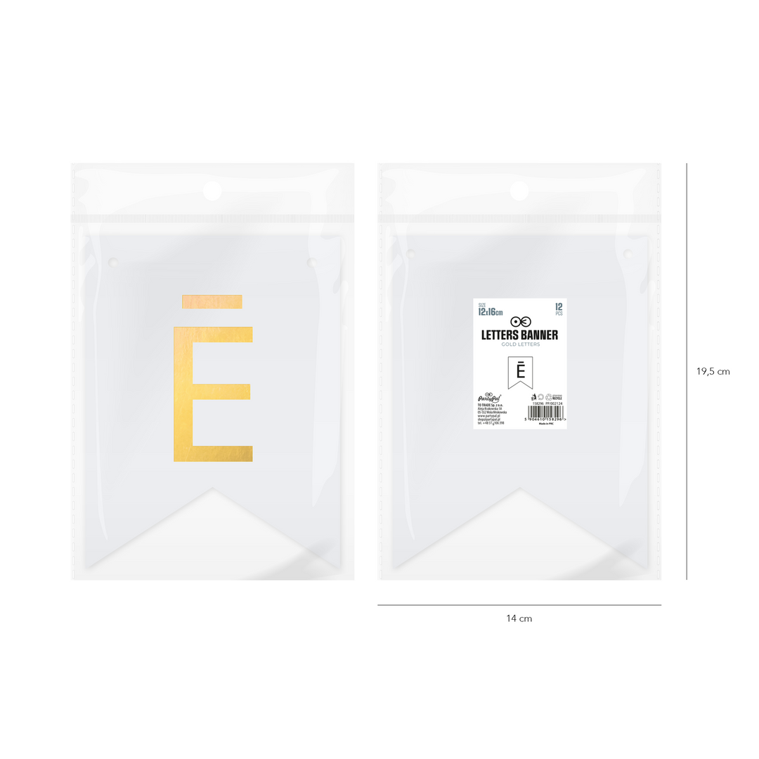Baner DIY 16 cm - literka Ē