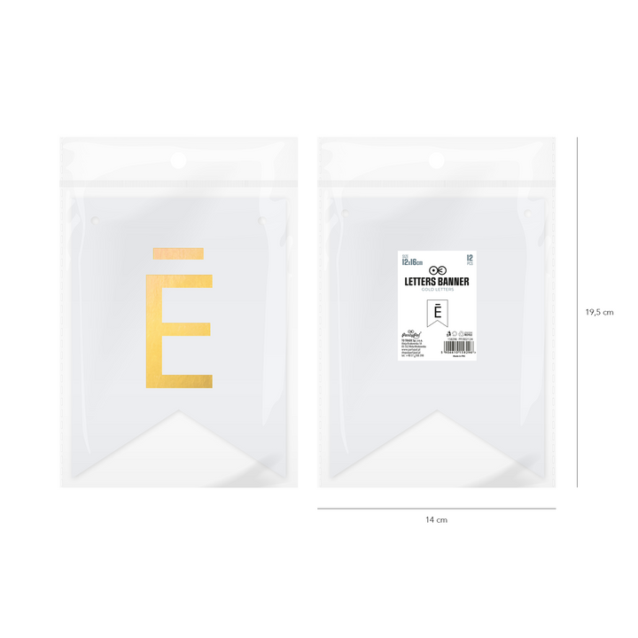 Baner DIY 16 cm - literka Ē