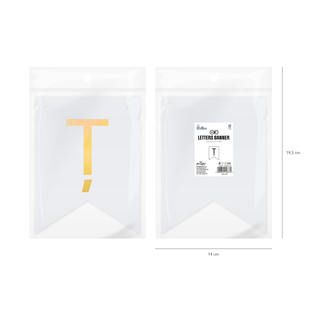 Baner DIY 16 cm - literka Ț