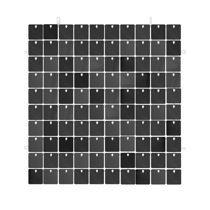 Panel cekinowy kwadraty czarny 30x30cm