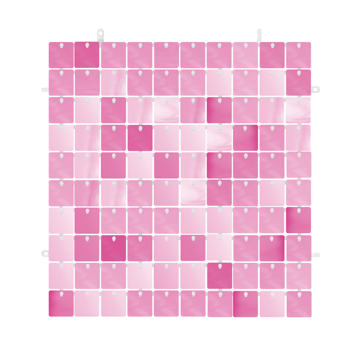 Panel cekinowy kwadraty jasnoróżowy 30x30cm