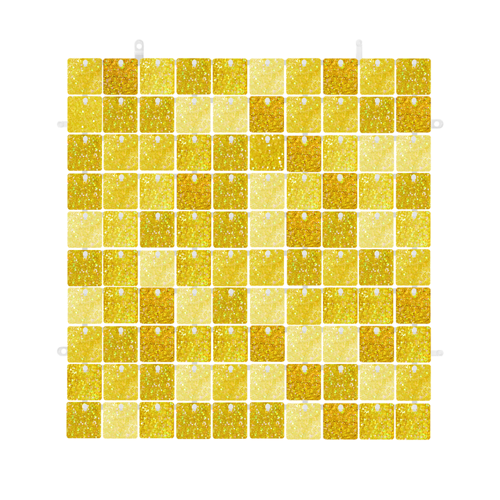 Panel cekinowy kwadraty złoty brokatowy30x30cm
