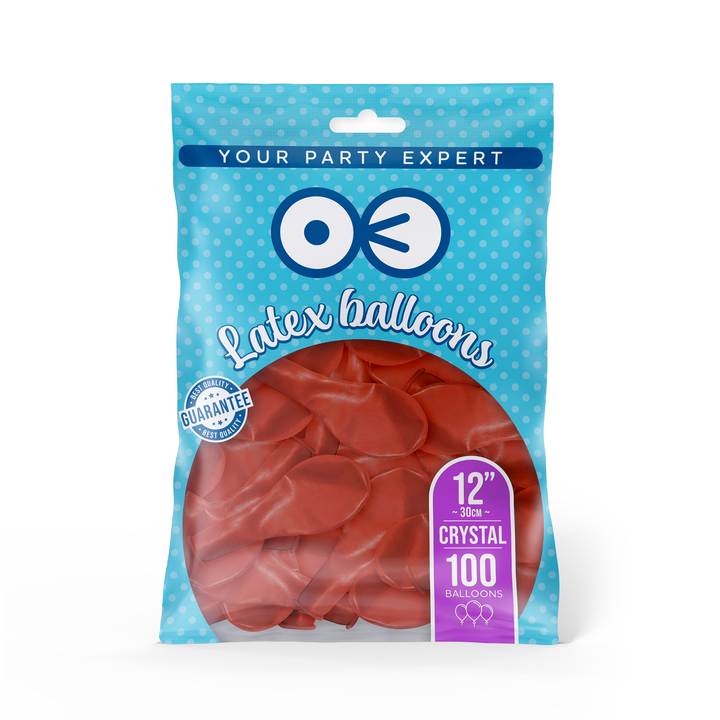Balony krystaliczne pomarańczowe 12 cali 100 szt.
